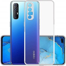 Kvy Oppo Reno 3 Pro Kamera Korumalı Süper Silikon Kılıf Ekran Koruyucu