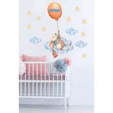 Suluboya Sevimli Hayvanlar Isimli Çocuk ve Bebek Odası Kişiselleştirilebilir Sticker Seti