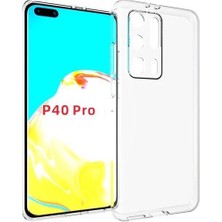 Kvy Huawei P40 Pro Kamera Korumalı Süper Silikon Kılıf Ekran Koruyucu