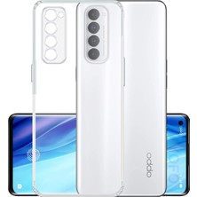 Kvy Oppo Reno 4 Pro Kamera Korumalı Süper Silikon Kılıf Ekran Koruyucu