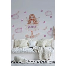 Kt Grup Boho Peri Kızı Isimli Çocuk ve Bebek Odası Kişiselleştirilebilir Sticker Seti