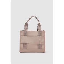 City Center Fashion Kadın Saten Şerit Detaylı Tote Bag El ve Omuz Çapraz Çanta CTY-LBN-9246