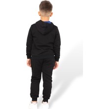 Karb Unisex Kız ve Erkek Çocuk Kapüşonlu Fermuarlı Alt ve Üst Eşofman Takım Yüzde Yüz Pamuk