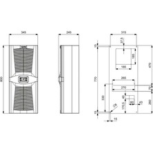 PLASTİM Pad1100.01 Desıgn Serisi 1100W Standart Pano Kliması