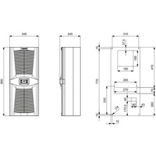 PLASTİM Pad0850.01 Desıgn Serisi 850W Standart Pano Kliması