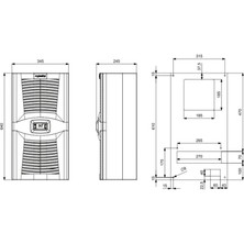 PLASTİM Pad0550.01 Desıgn Serisi 550W Standart Pano Kliması