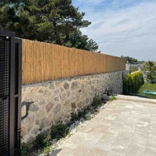 özgazi 70 Cm x 5 Metre Hasır Kamış Bahçe Çiti Balkon Çiti Gölgelik Dekorasyon