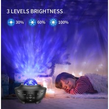 MR Shopping LED Projektör Yıldızlı Gökyüzü Galaxy Light Uzaktan Kumandalı/ Bluetooth Müzik Çalar/ Disko Topu