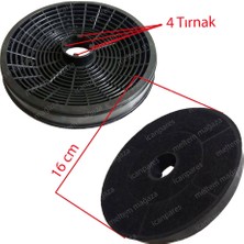 İcanpares Mekappa Uyumlu Aspiratör Karbon Filtresi 16CM / 160MM - 4 Tırnaklı