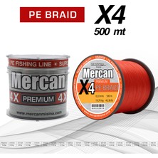 Mercan Pe Örgü Premium 4x Ip   500 M Turuncu  Misina