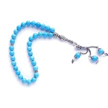 Maranki Firuze Tesbih 8 ml Gümüş Uçlu