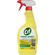 Cif Krem Sprey Ultra Yağ Çözücü Yüzey Temizleyici Limon 750 ml