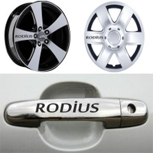 TSC Rodius Kapı Kolu Jant Sticker (10 Adet) Etiket Yapıştırma Z156
