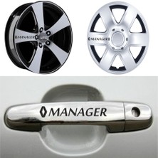 TSC Manager Kapı Kolu Jant Sticker (10 Adet) Etiket Yapıştırma Z116