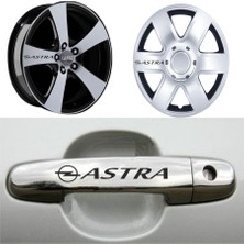 TSC Astra Kapı Kolu Jant Sticker (10 Adet) Etiket Yapıştırma Z13