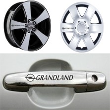 TSC Grandland Kapı Kolu Jant Sticker (10 Adet) Etiket Yapıştırma Z85