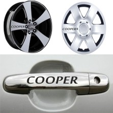 TSC Cooper Kapı Kolu Jant Sticker (10 Adet) Etiket Yapıştırma Z51