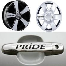 TSC Piride Kapı Kolu Jant Sticker (10 Adet) Etiket Yapıştırma Z142