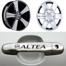 TSC Altea Kapı Kolu Jant Sticker (10 Adet) Etiket Yapıştırma Z7