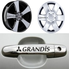 TSC Grandis Kapı Kolu Jant Sticker (10 Adet) Etiket Yapıştırma Z84