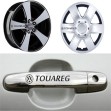 TSC Touareg Kapı Kolu Jant Sticker (10 Adet) Etiket Yapıştırma Z187