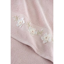 Arliva Home Mıne Nakıslı 2lı Havlu Setı Gül Kurusu 30X50 50X80