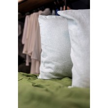 Cozyy Life Soft Yeşil Kendinden Desenli %100 Pamuklu 2'li Yastık Kılıfı 50X70