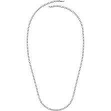 Merano Design 3mm Rhodium Su Yolu Kolye 60CM