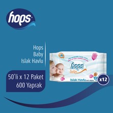 Hops Baby Aloe Vera Özlü Islak Havlu 12 x 50 Yaprak