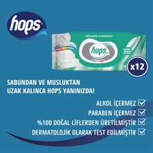 Hops Beyaz Sabun Kokulu Islak Mendil Standart Boy 60 x 12 Adet 720 Yaprak