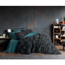 Cotton Box Dark Çift Kişilik Nevresim Takımı Noche Petrol