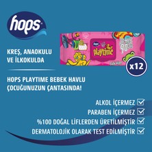 Hops Play Time Islak Bebek Havlu 90'lı, Standart Boy, (90 X 12 ADET) - 1080 Yaprak