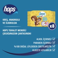 Hops Kids Islak Tuvalet Kağıdı 60'lı, Standart Boy, (60 x 8 Adet) - 480 Yaprak