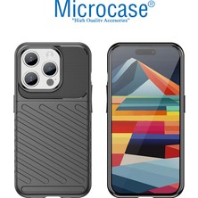 Microcase Iphone 15 Pro Max Thunder Serisi Darbeye Dayanıklı Silikon Kılıf - Siyah AL3421