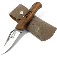 SürLaz Kamp Çakı Bıçak Outdoor Bıçak Özel Işlemeli Ceviz Sap Hediyelik Bıçak