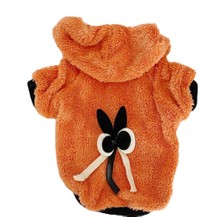 Kemique Orange Black Bunny Kapşonlu Sweat By Kemique Köpek Kazağı