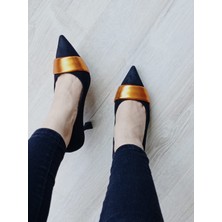 Akın Özmen Kadın Siyah Süet Orta Topuklu (7cm) Stiletto