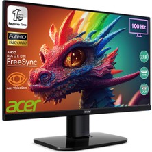 Acer KB242YH 23,8" 100Hz 1ms (Hdmı + Vga) Freesync Zeroframe Full Hd Va Monitör UM.QK2EE.H01