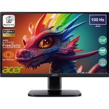 Acer KB242YH 23,8" 100Hz 1ms (Hdmı + Vga) Freesync Zeroframe Full Hd Va Monitör UM.QK2EE.H01