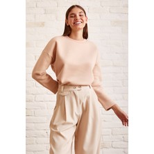 Bisiklet Yaka Oversize Sweatshirt