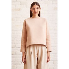 Bisiklet Yaka Oversize Sweatshirt