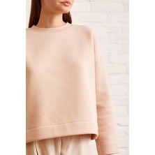 Bisiklet Yaka Oversize Sweatshirt