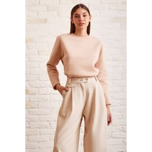 Bisiklet Yaka Oversize Sweatshirt