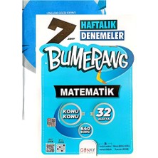 Günay Yayınları 7.Sınıf Bumerang Matematik Deneme-Yeni Baskı-(Aydın Yayınları Denemeli)