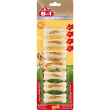 8in1 Delights Strong Xs Tavuklu Köpek Ödül Kemiği 7'li 140 gr