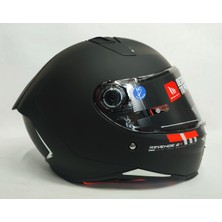 mt Kask mt Revenge 2 A1 Matt Black Şeffaf Vizörlü