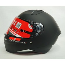 mt Kask mt Revenge 2 A1 Matt Black Şeffaf Vizörlü