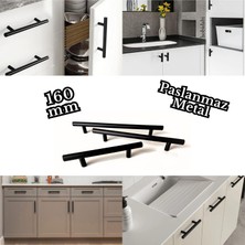 Hobidabi 160 mm Paslanmaz Siyah Kulp Tv Ünitesi Yatak Odası Mobilya Çekmece Vestiyer Mutfak Dolap Kulbu