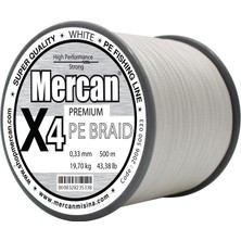 Mercan Pe Örgü Premium 4x Ip  500 M Beyaz  Misina