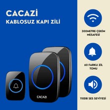 Sonex Cacazi 2 Alıcılı Kablosuz Uzaktan Kumandalı LED Kapı Zili